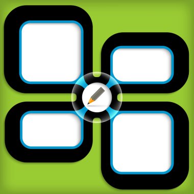 kalemle metin girmek için dört kutu