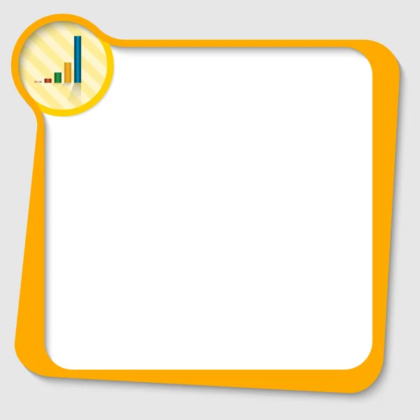 Gelbes Textfeld für beliebigen Text mit Diagramm — Stockvektor