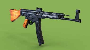 Alman saldırı tüfeği. 3d illüstrasyon