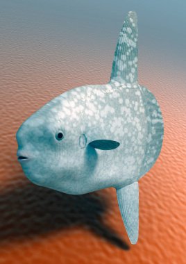 Balık ay-manbou. 3d illüstrasyon