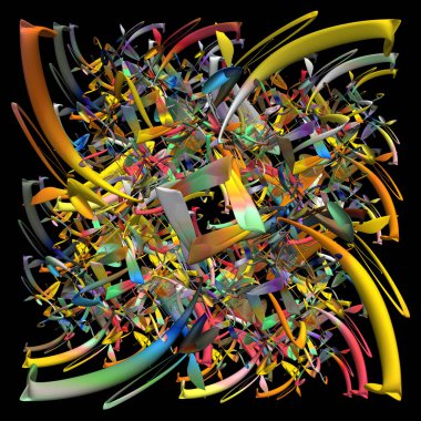 Soyut 3D çizim. Girdap