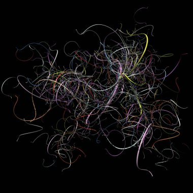 Soyut kompozisyon kaseti. 3d illüstrasyon