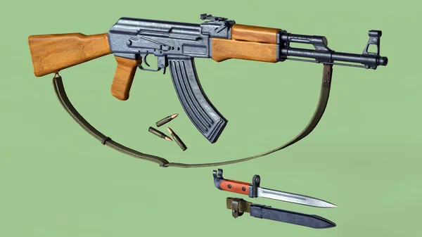 Kalashnikov Con Baionetta — Foto Stock