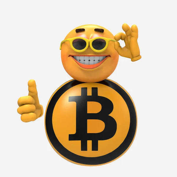Φατσούλα Bitcoin Απεικόνιση — Φωτογραφία Αρχείου