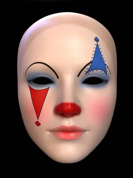 Het Masker Van Clown Illustratie — Stockfoto