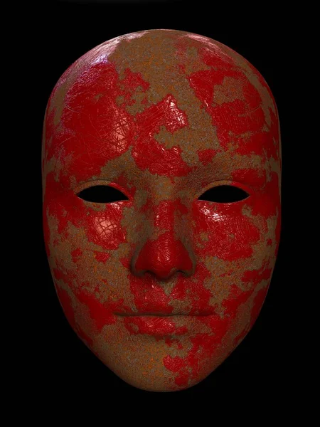 Een Oud Ijzeren Masker Illustratie — Stockfoto