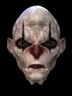 Kötü adamın maskesi. 3d oluşturma