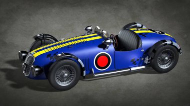 Spor araba 1947. 3B illüstrasyon