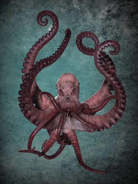 Giant Ocean Octopus Illustrative — Stock Photo, Image