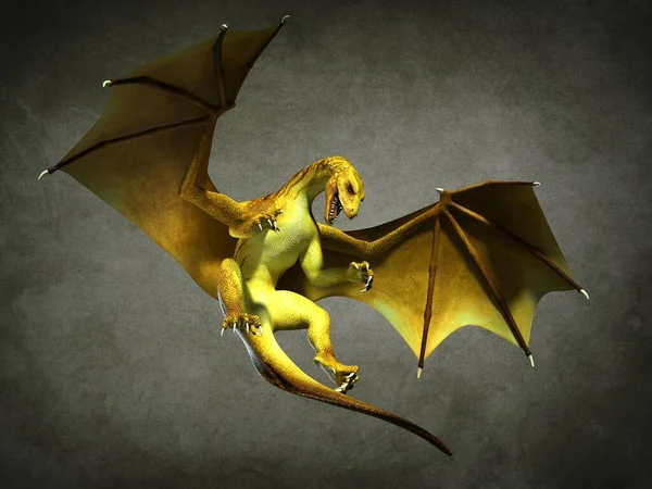 Fabulous Flying Dragon Illustration — Stock Photo, Image