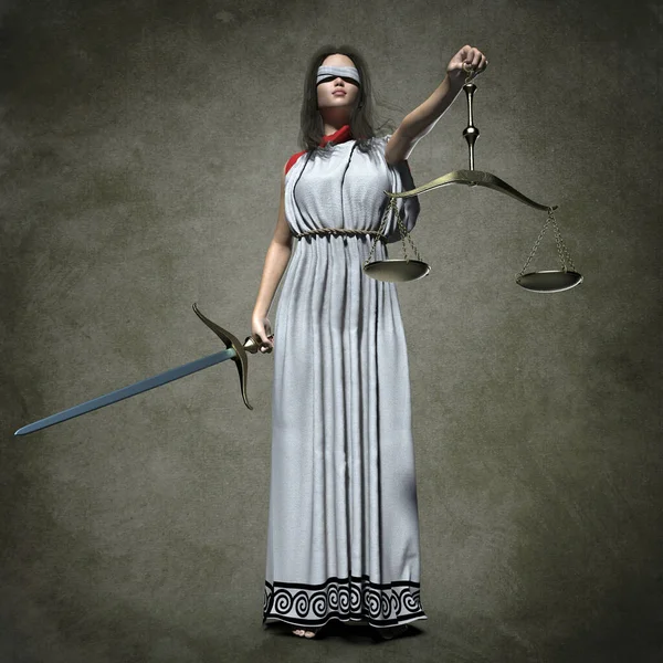 Diosa Justicia Ilustración — Foto de Stock