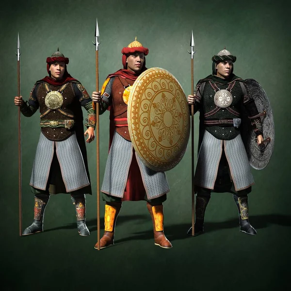 Cavaleiros Leste Ilustração — Fotografia de Stock