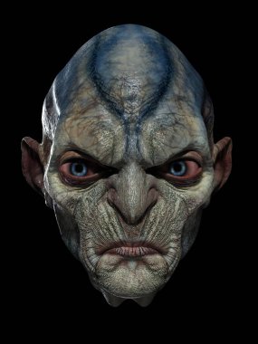 Korkunç bir maske. 3d illüstrasyon