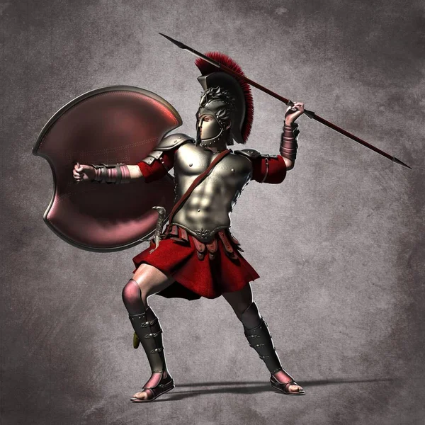 Спартанский Воин Иллюстрация — стоковое фото