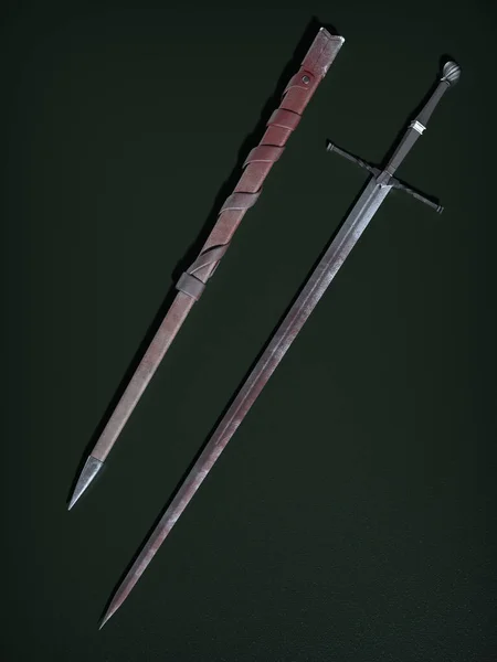 Starověké Bojové Zbraně Ilustrace — Stock fotografie