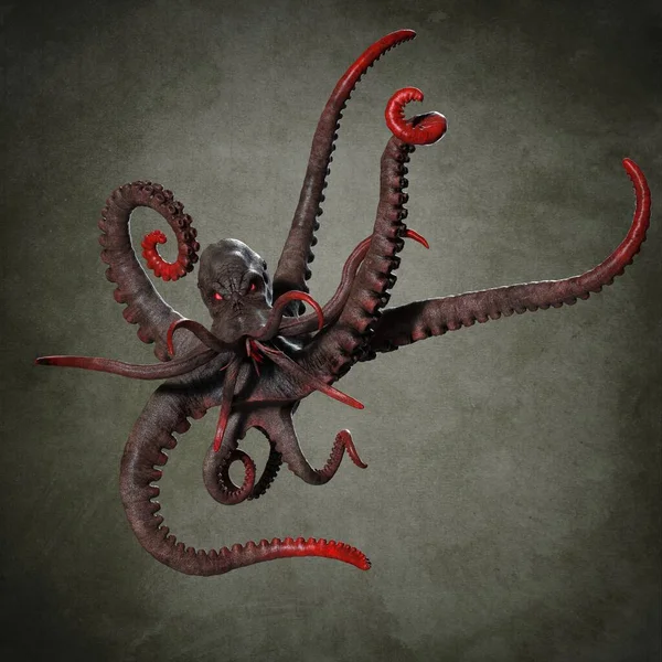 Roofzuchtige Oceaanoctopus Illustraties — Stockfoto