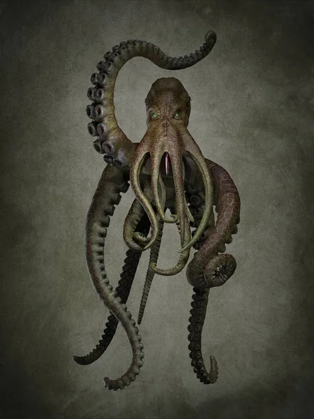 Pulpo Gigante Del Océano Ilustraciones —  Fotos de Stock