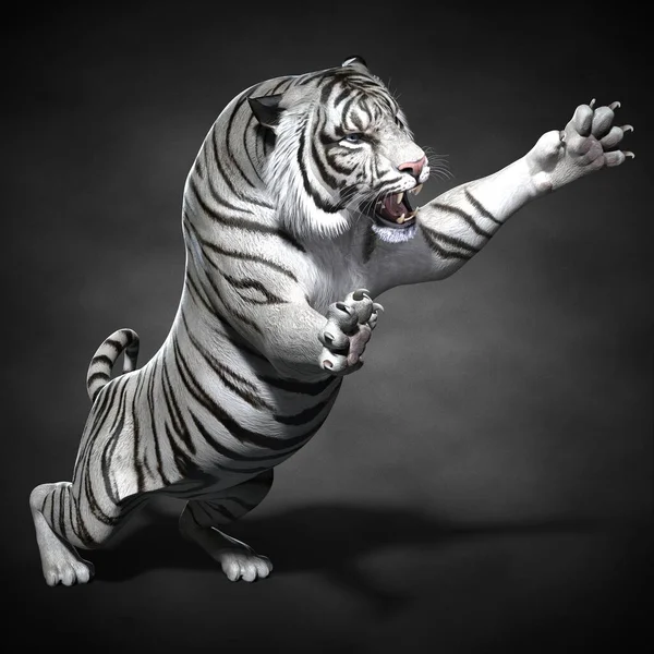 怒りの虎だ 3Dイラスト — ストック写真