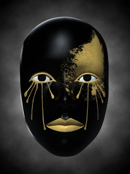 Una Máscara Estilo Artístico Ilustración Fotos de stock