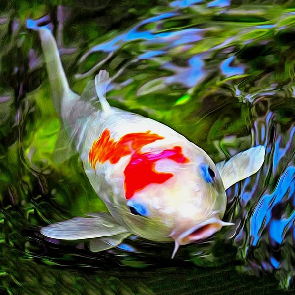 Ikan Ikan Karper Jepang Yang Cantik — Stok Foto