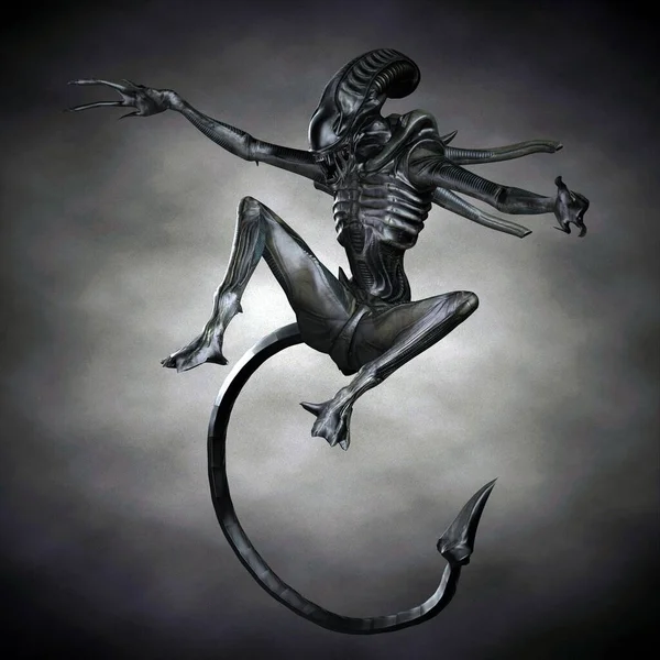 Monster Alien Ilustrasi Stok Lukisan  