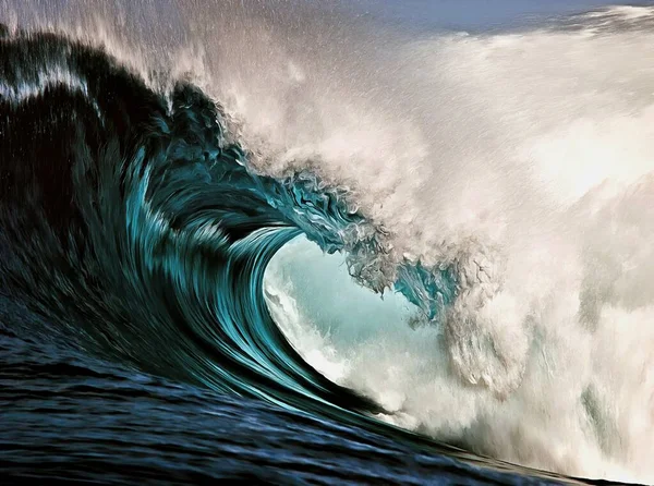 海の波 イラスト — ストック写真