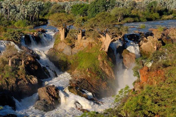 Epupa waterfalls in on the border of Angola and Namibia — Stock Photo, Image