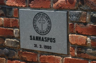 Commemorative plaque at Sannaspos clipart