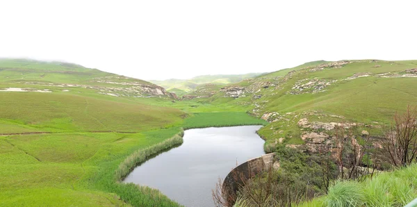 Panorama of Langtoon Dam in the Golden Gate Highlands National P — Stock Photo, Image