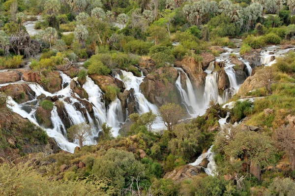 Epupa waterfall panorama, Namibia — Stock Photo, Image