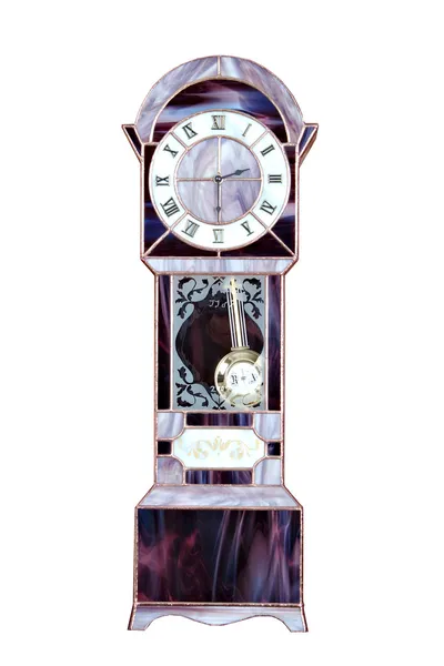 Relógio avô vidro manchado — Fotografia de Stock
