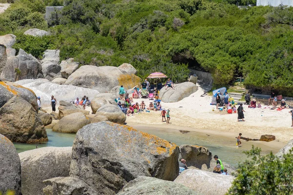 Boulders South Africa Dec 2021 Beach Boulders Section Table Mountain — Stock Photo, Image