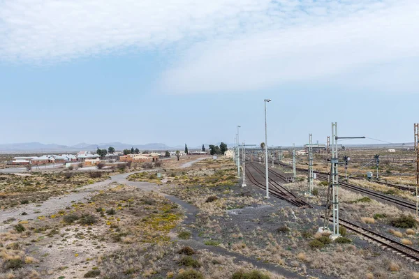 Victoria West South Africa 2022年9月2日 北ケープ カルーのビクトリア ウェスト近くのハッチンソン鉄道駅の眺め — ストック写真