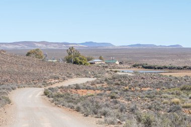 FRASERBURG, SOUTH AFRICA - SEP 3, 2022: Fraserburg ile Sutherland arasındaki tarihi Posta Yolu üzerindeki Eselfontein Misafir Çiftliği