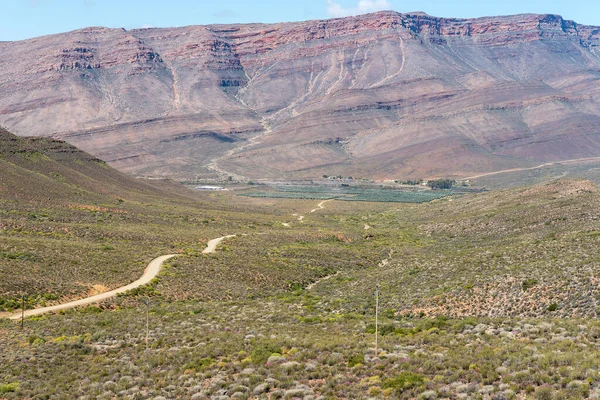 Monte Ceder Visto Desde Paso Grootrivier Montaña Blinkberg Visible Parte — Foto de Stock