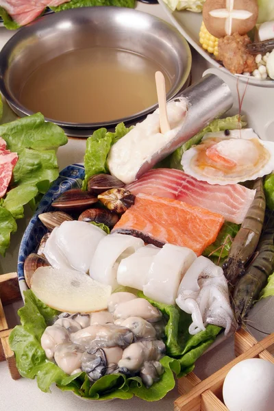 Seafood hot pot — Stock Photo, Image