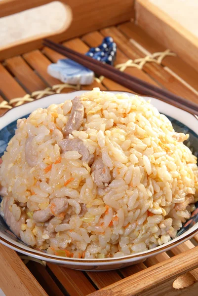 Shredded meat-fried rice — Stock Photo, Image