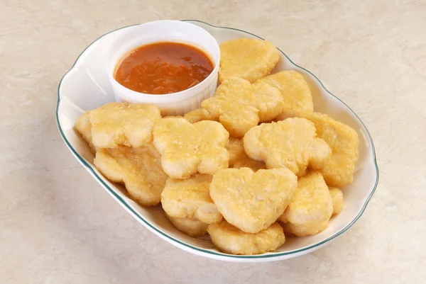 Stekt kyckling nuggets — Stockfoto