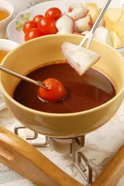 Fondue de chocolate —  Fotos de Stock