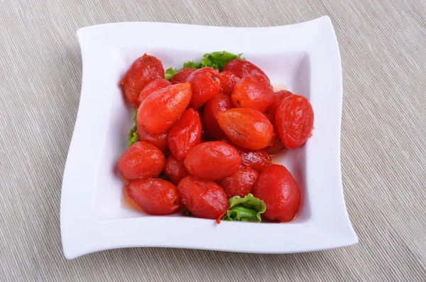 Peeled plum tomatoes — Stock Photo, Image