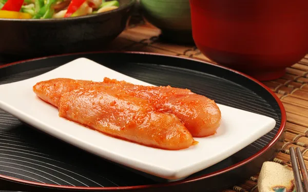 Huevas de bacalao sazonadas — Foto de Stock