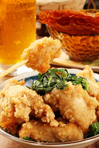 Salty fried chicken — Stock Photo, Image