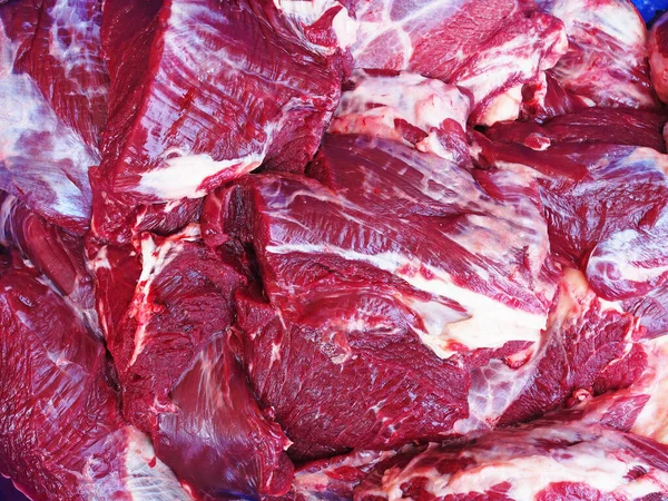 Rotes Rindfleisch Aus Nächster Nähe — Stockfoto
