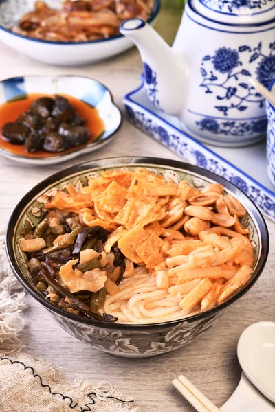 Cibo Cinese Famoso Liuzhou Fiume Lumache Riso Tagliatella — Foto Stock