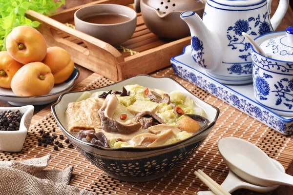 Pfefferschweinmagen Suppe Ein Beliebtes Taiwanesisches Gericht Winter — Stockfoto