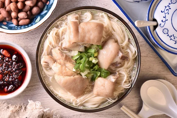 Vermicelli Com Perna Porco Alimento Popular Taiwan — Fotografia de Stock