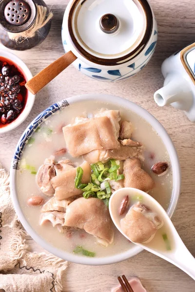 Fıstık Ezmesi Çorbası Tayvan Popüler Bir Sokak Yemeğidir — Stok fotoğraf
