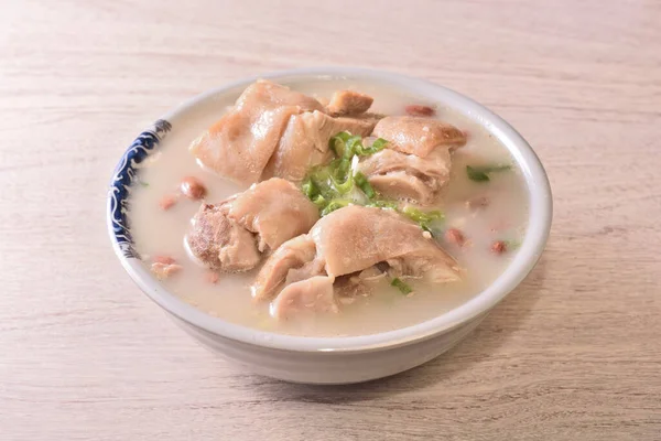 Sopa Nudillos Cerdo Maní Una Comida Callejera Popular Taiwán —  Fotos de Stock