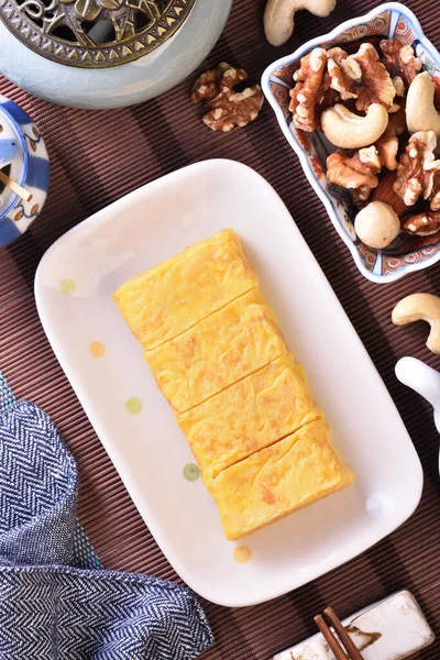 Tamagoyaki Tradycyjna Japońska Sajgonka — Zdjęcie stockowe