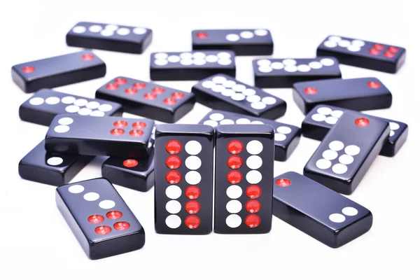 Chinese Dominoes White Background — Photo